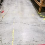 Warehouse concrete floor after cleaning with CreteClean Plus — surface clarity and sheen restored through regular densified concrete maintenance